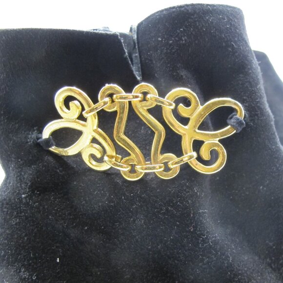 Norma B black suede ankle boots with gold accent and 3 inch heel 9N - Picture 4 of 7